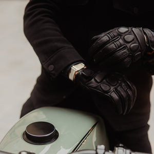 Gants Moto Cuir Noir IGNITION